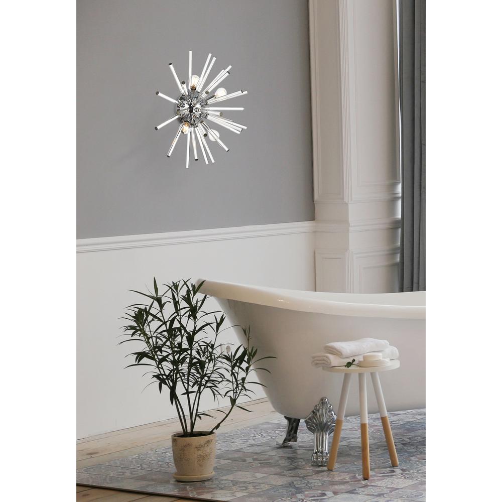Sienna 18 Inch Crystal Rod Wall Sconce In Chrome. Picture 8