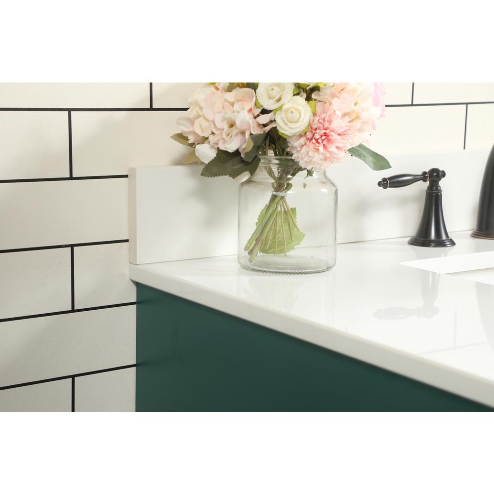 36 inch Single bathroom vanity in green with backsplash. Picture 5