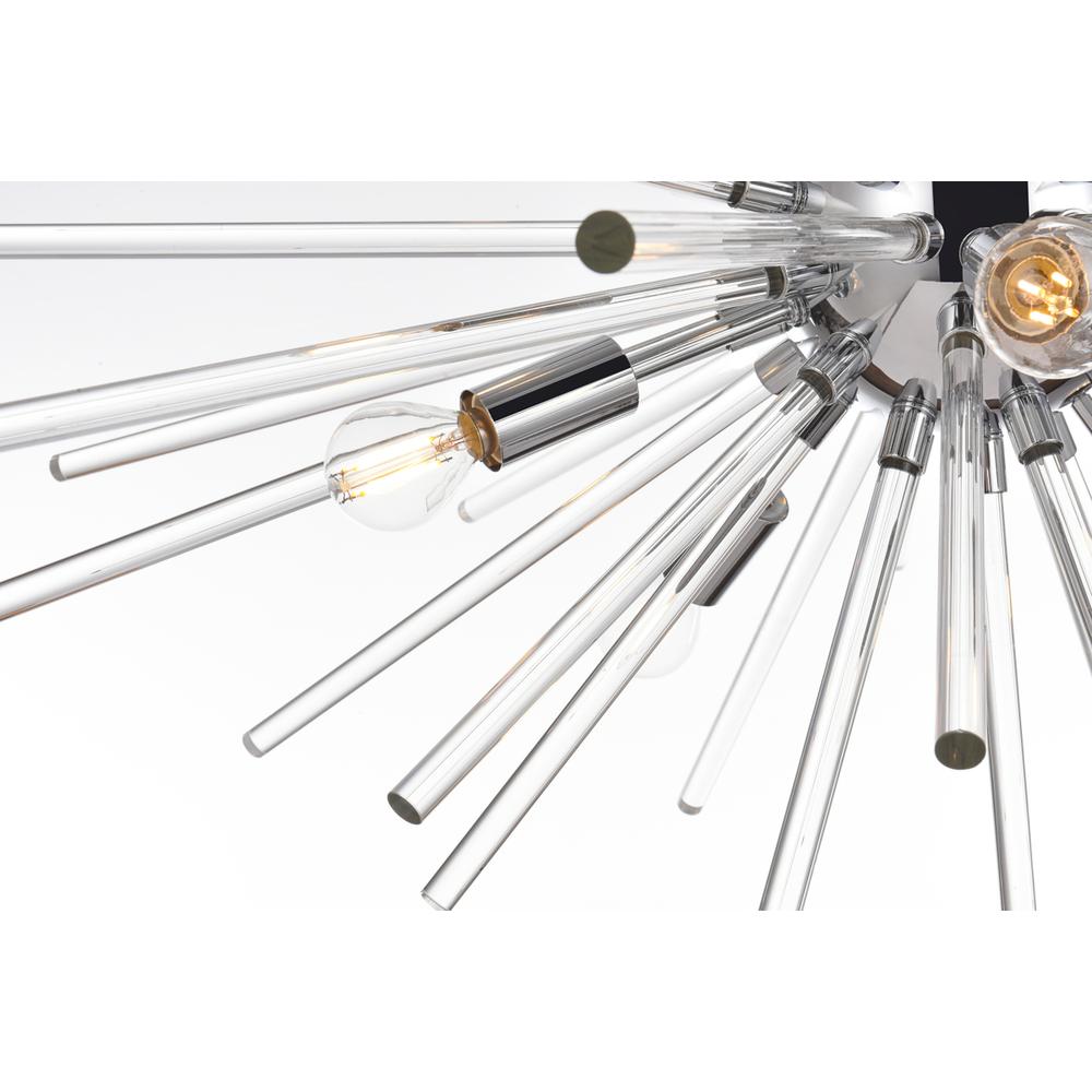 Sienna 32 inch crystal rod pendant in chrome. Picture 3