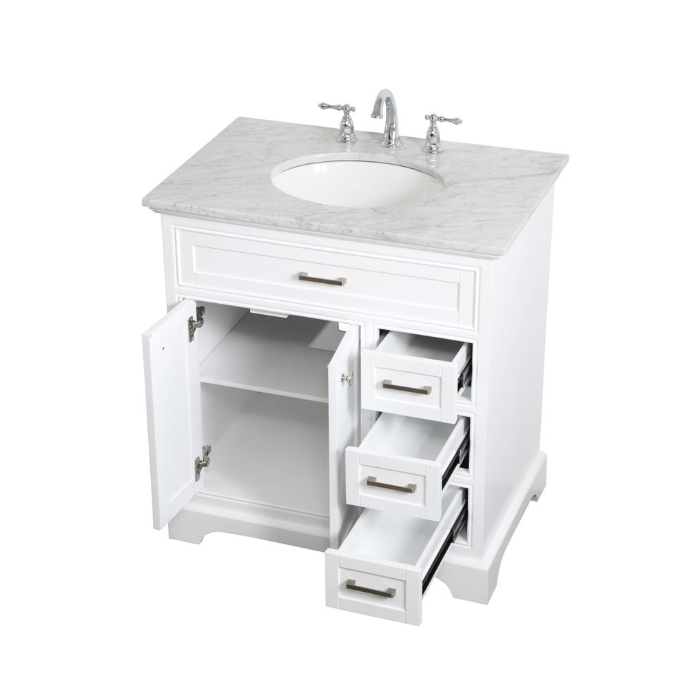 32 inch Single bathroom vanity in white. Picture 8