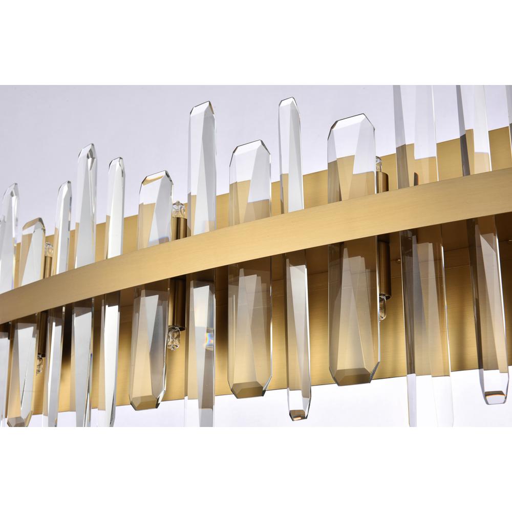 Serena 36 inch crystal bath sconce in satin gold. Picture 3