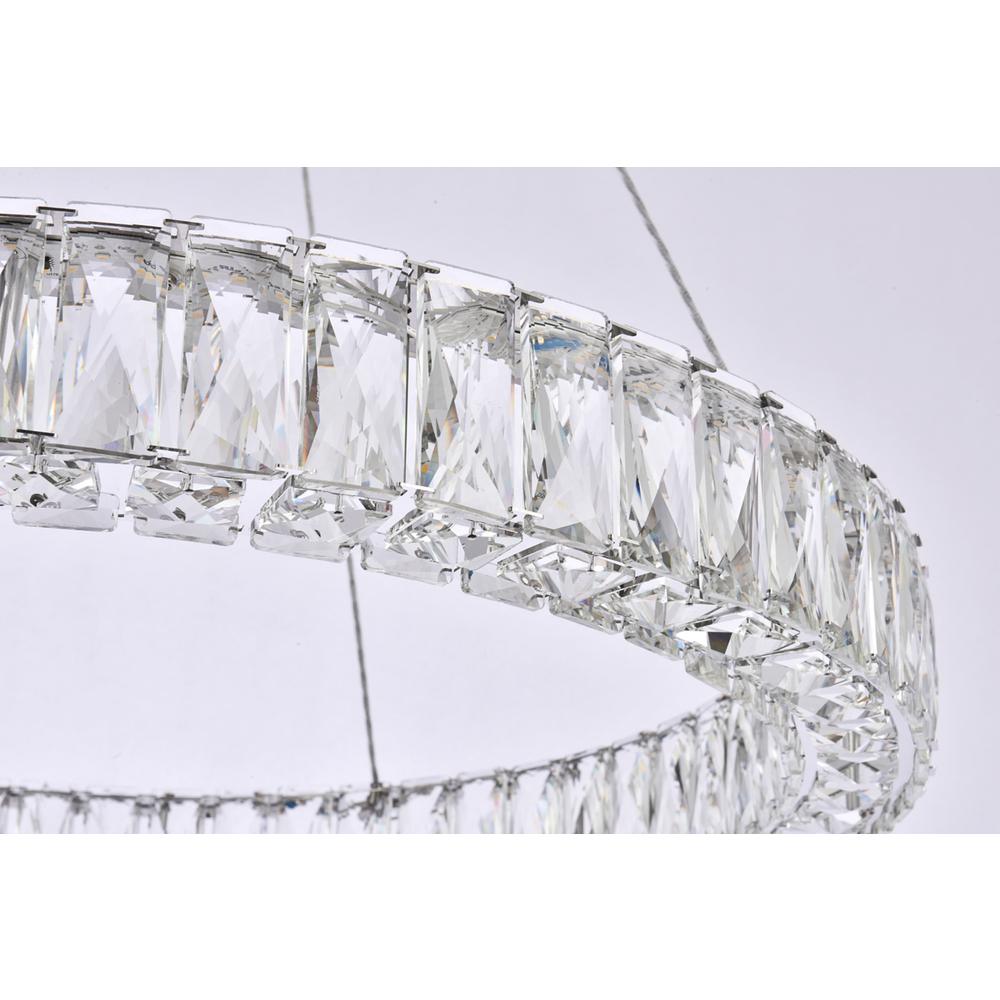 Monroe 26 inch LED round Single pendant in chrome. Picture 5