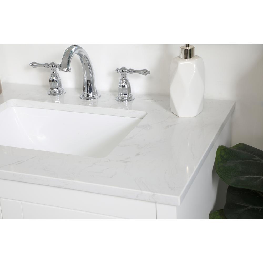 30 inch Single Bathroom Vanity in White. Picture 4