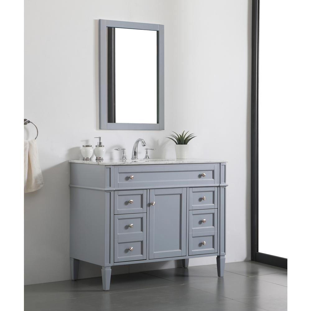 42 inch Single bathroom vanity in grey. Picture 2