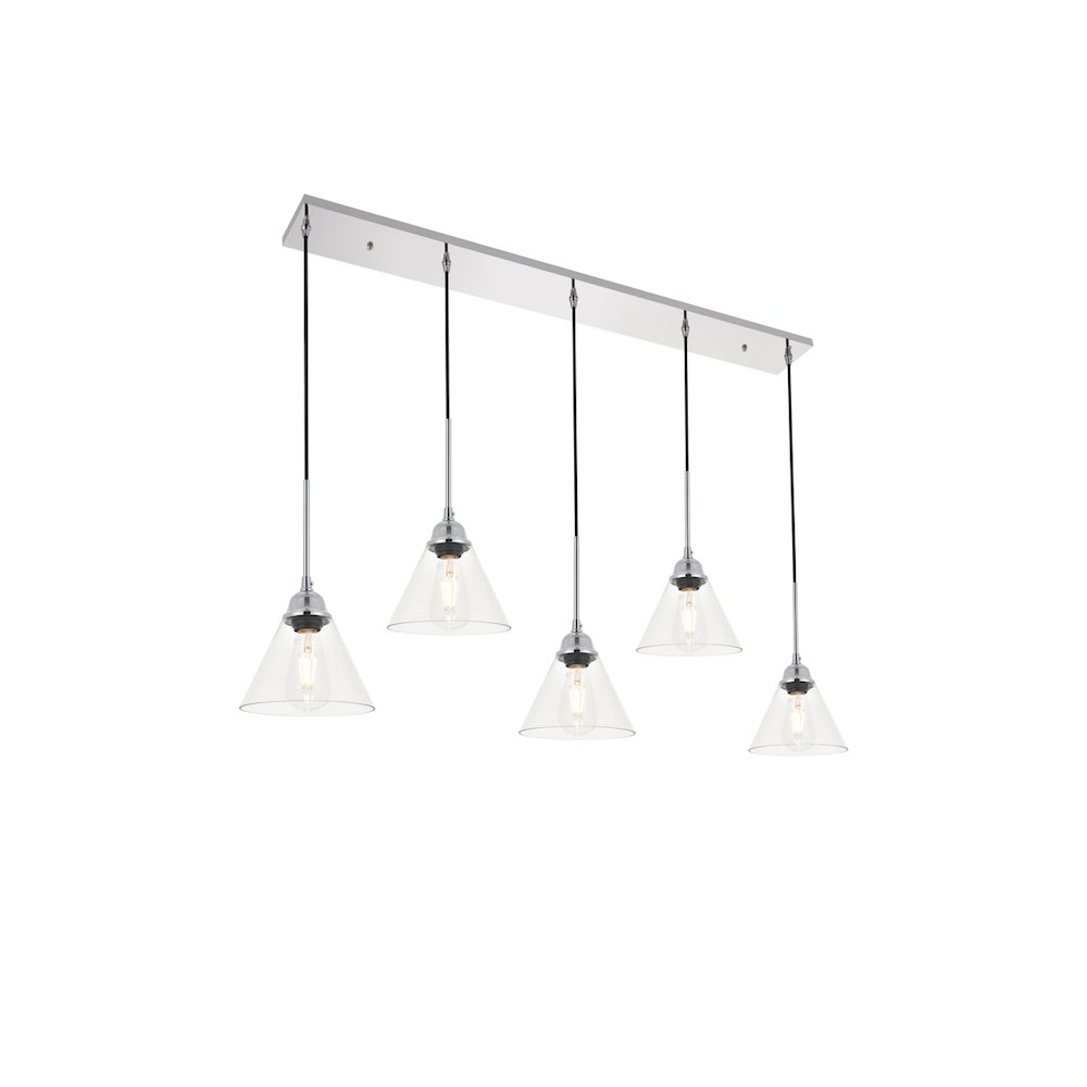 Histoire 5 Light Chrome Pendant. Picture 8