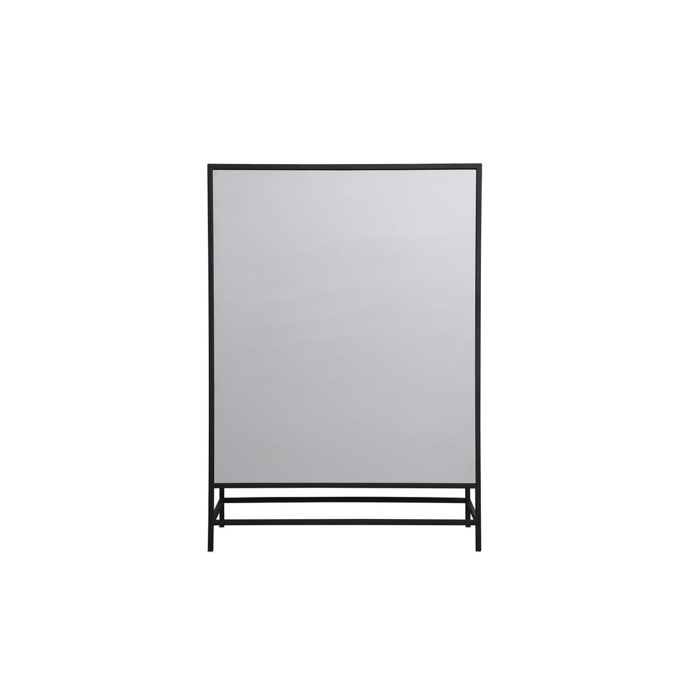 34 inch mirrored 5 drawers chest in black. Picture 10