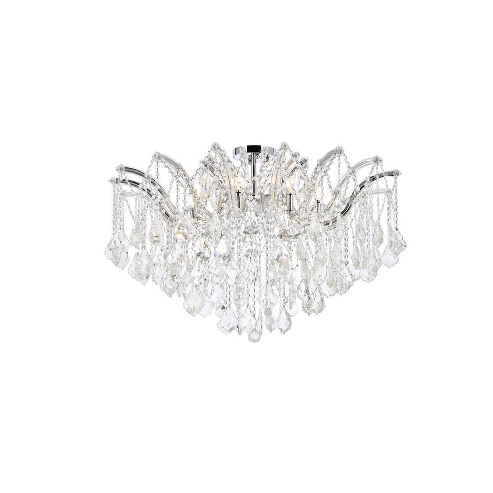 Maria Theresa 8 light Chrome Flush Mount Clear Royal Cut Crystal. Picture 2