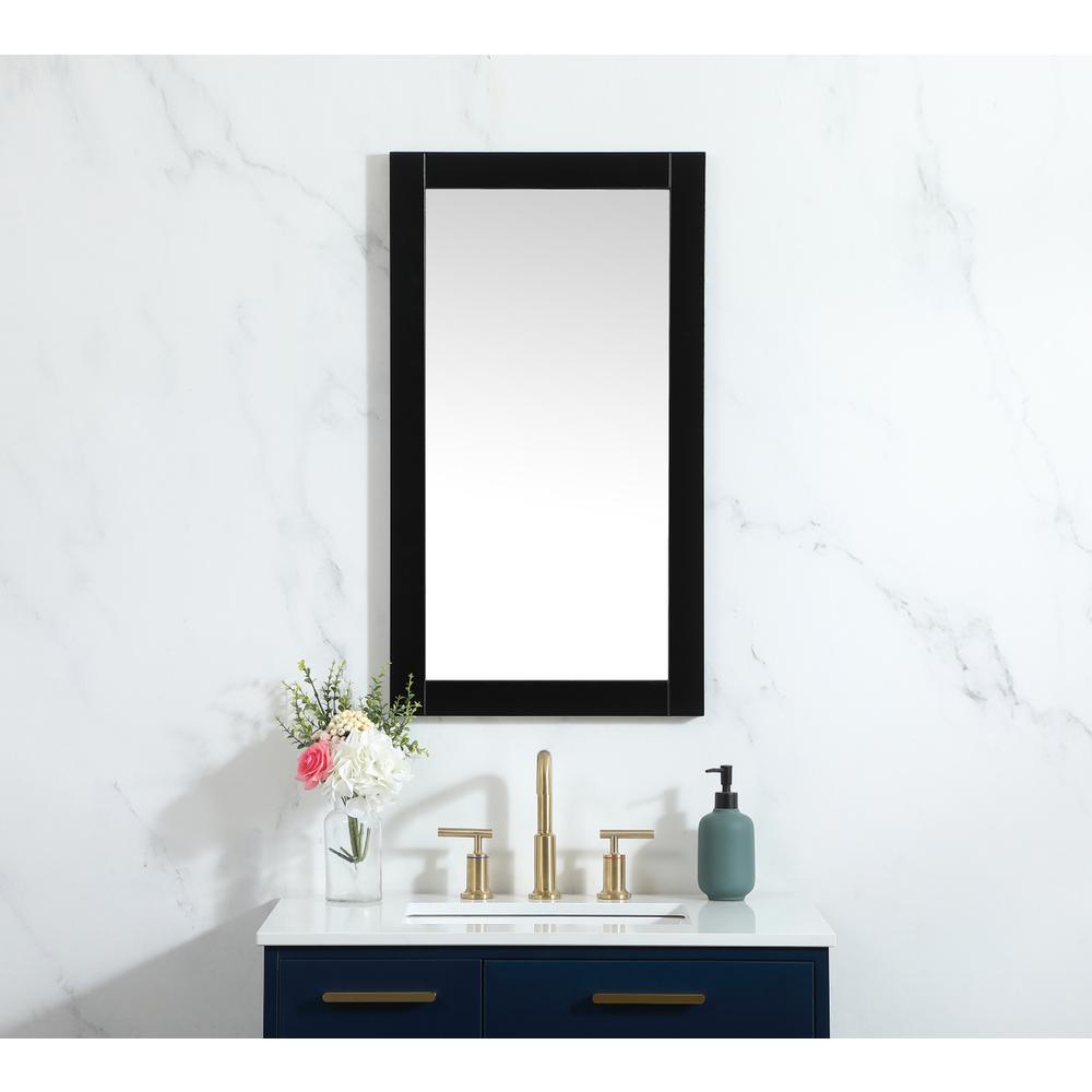 Aqua vanity mirror 18x32 inch in black. Picture 9