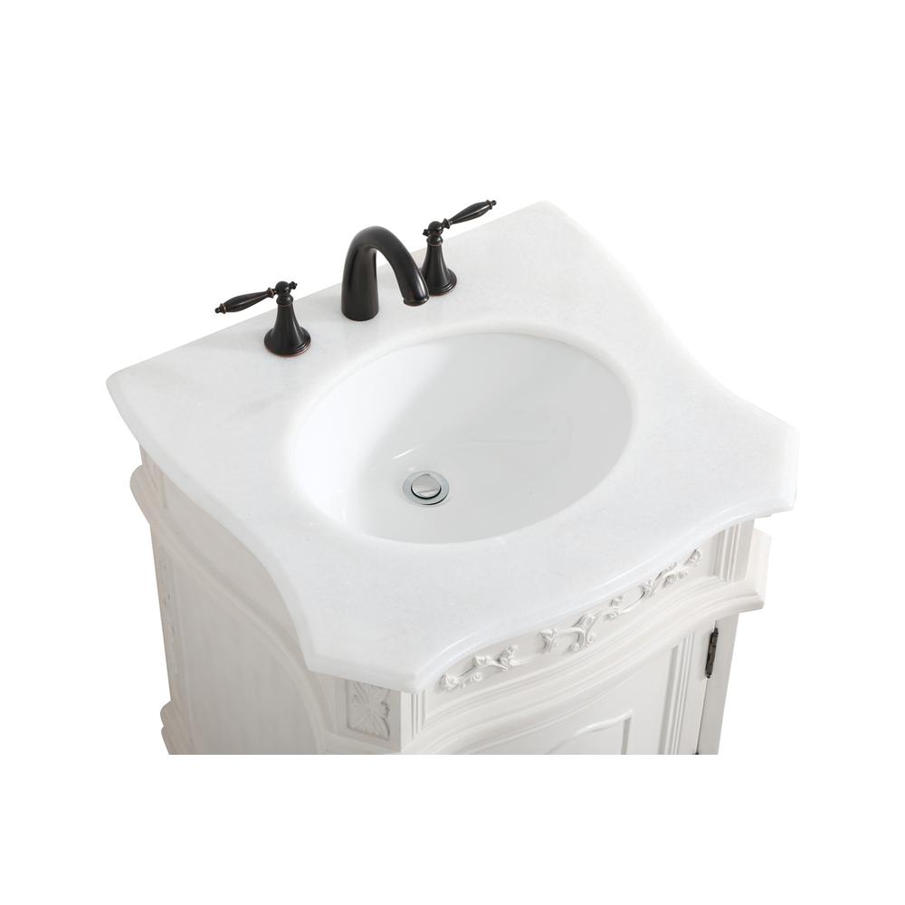 24 inch Single Bathroom vanity in antique white. Picture 10