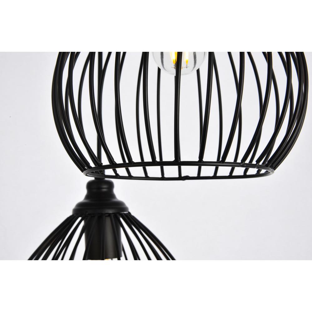 Sayer Collection Pendant D16.0 H23.1 Lt:3 Black Finish. Picture 3