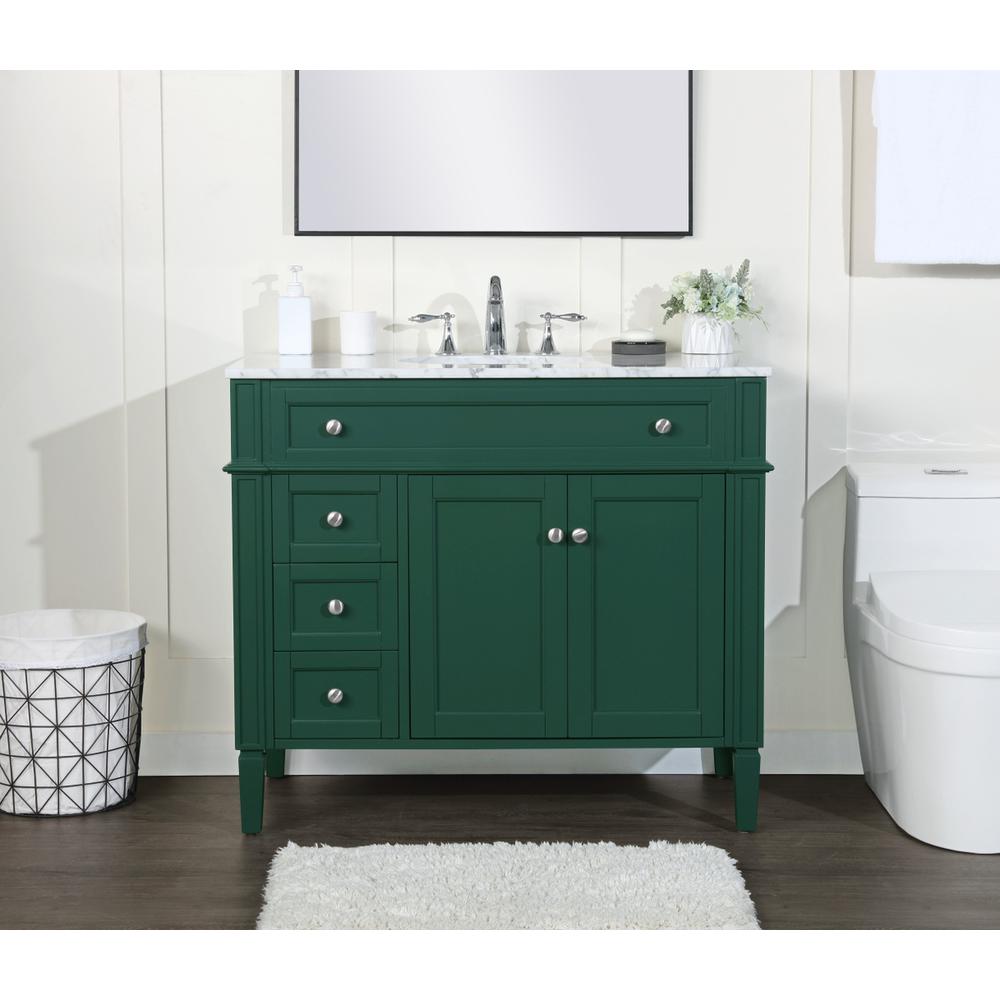40 inch Single bathroom vanity in green. Picture 14