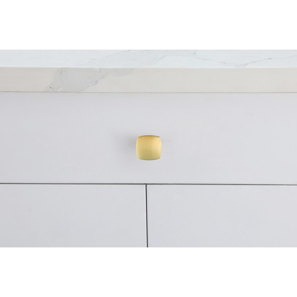 Irvin 1.3" Brushed Gold Square Knob Multipack (Set of 10). Picture 6