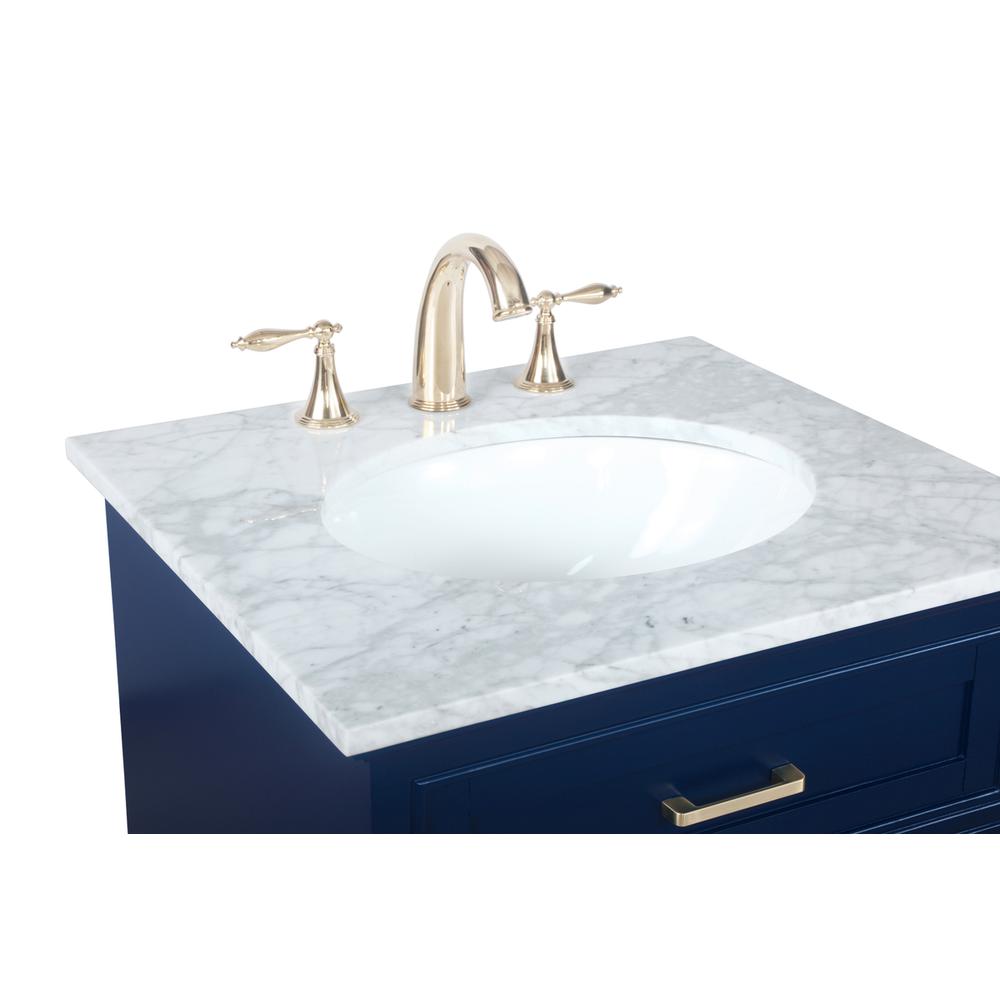 24 inch Single bathroom vanity in Blue. Picture 11