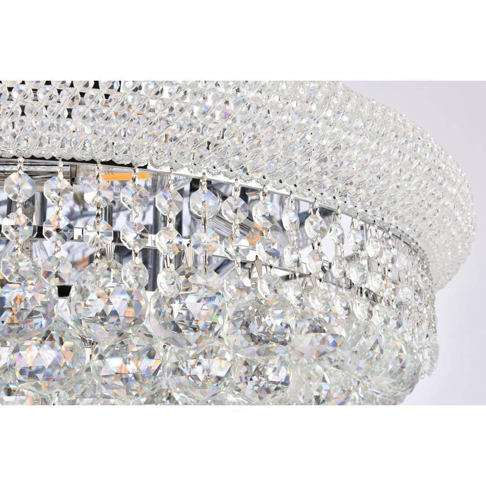 Primo 24 light Chrome Flush Mount Clear Royal Cut Crystal. Picture 5