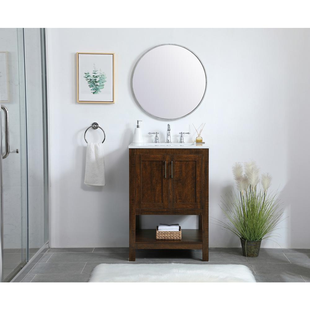 24 inch Single Bathroom Vanity in Espresso. Picture 6