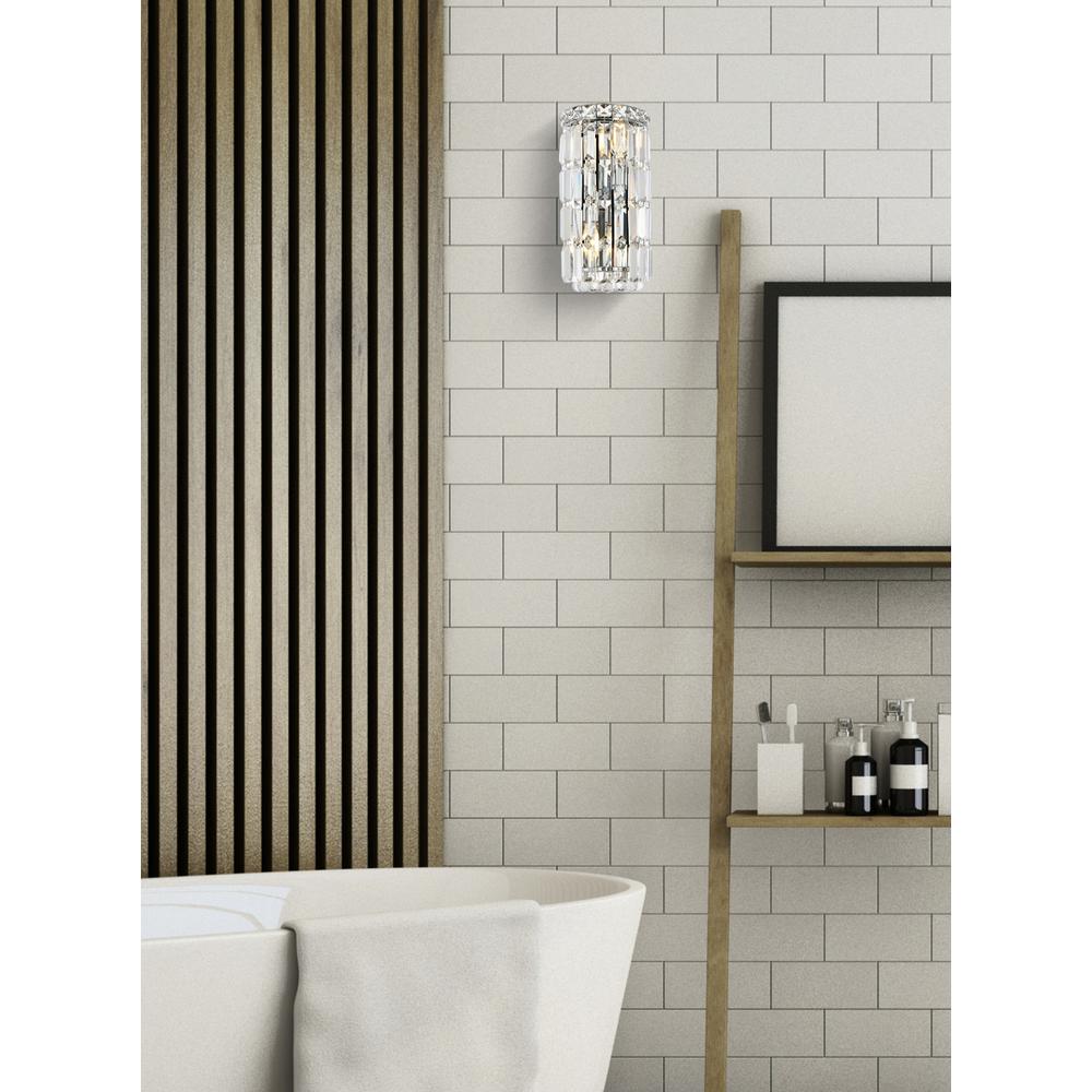Maxime 2 Light Chrome Wall Sconce Clear Royal Cut Crystal. Picture 7