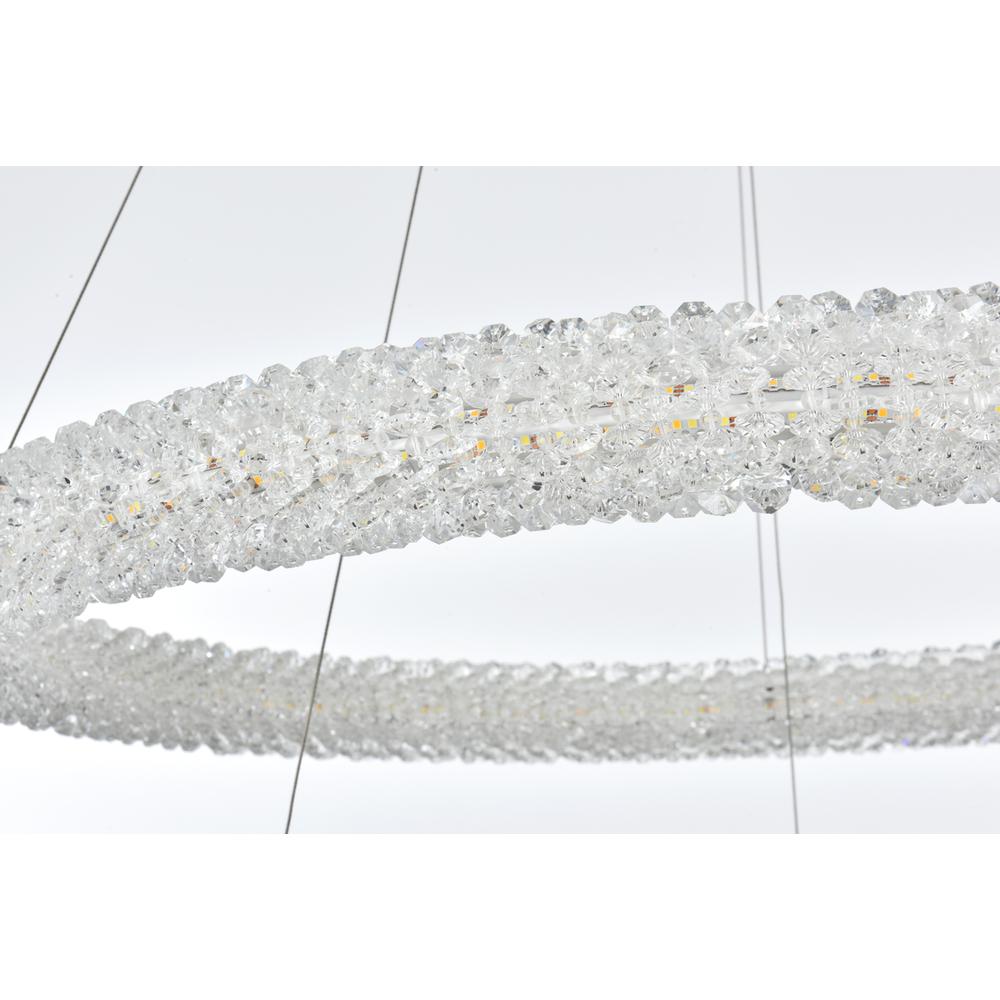 Bowen 32 inch Adjustable LED Chandelier in Chrome. Picture 5