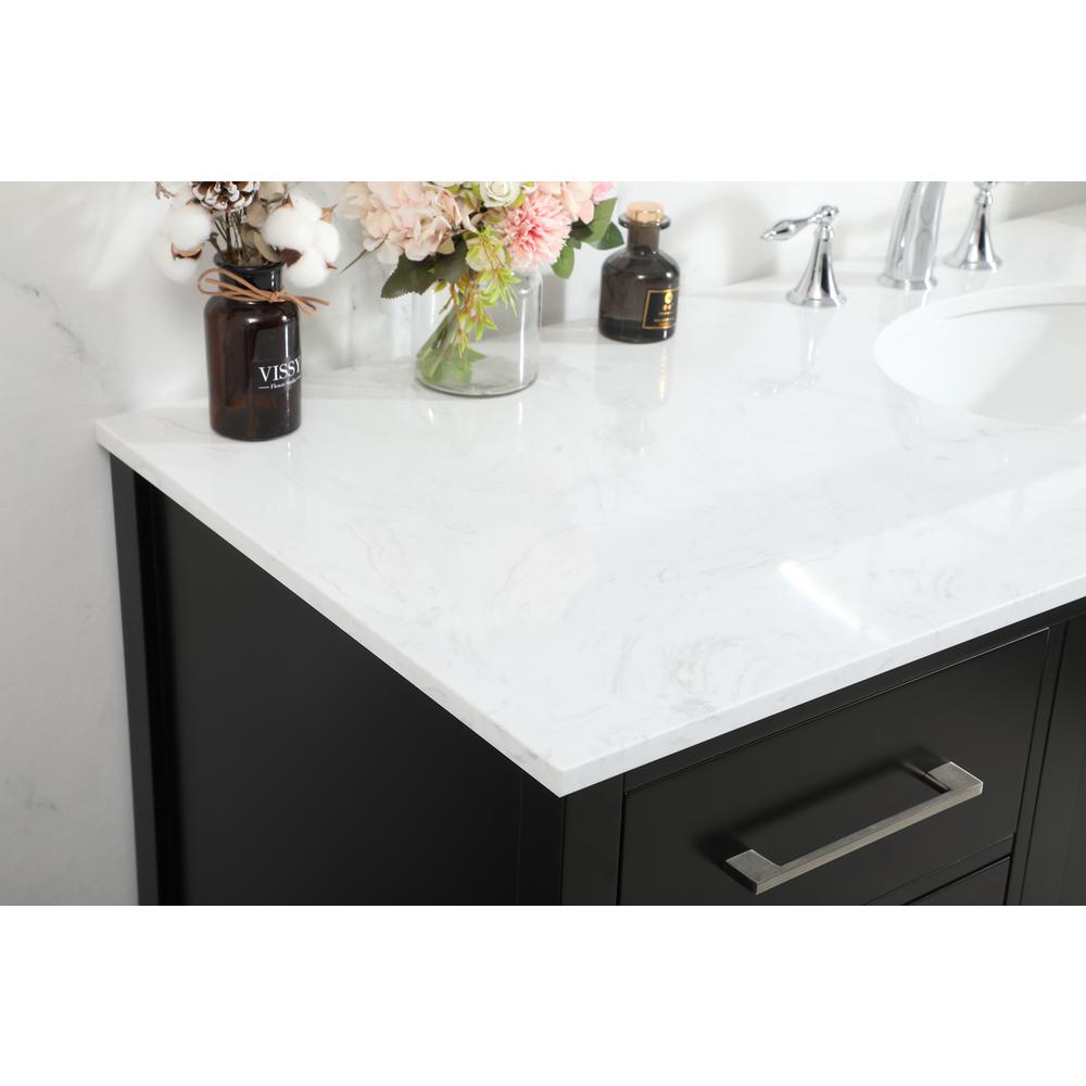 60 inch Single bathroom vanity in black. Picture 5