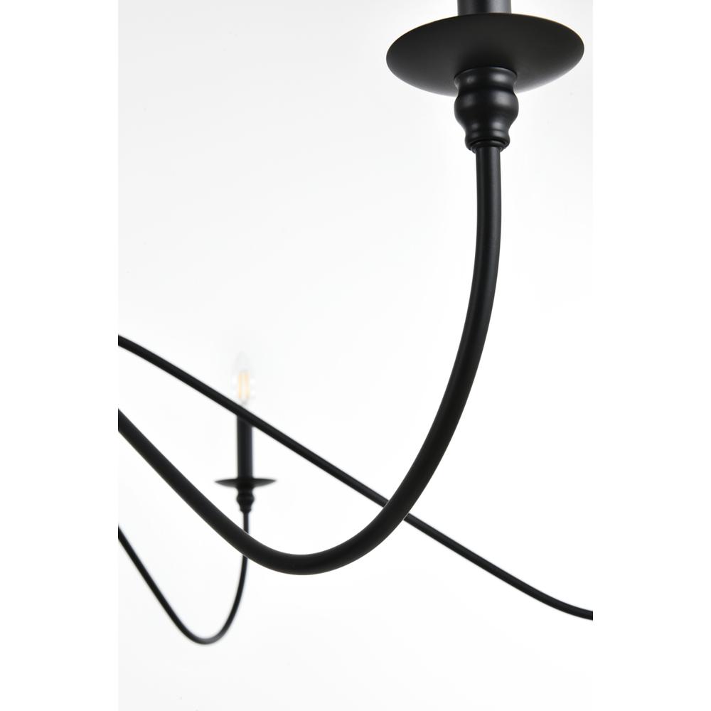 Rohan 60 inch chandelier in Matte Black. Picture 5