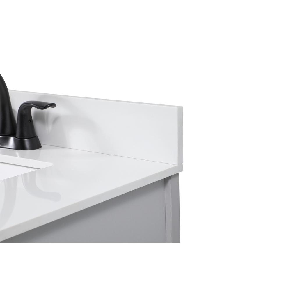 30 inch Single bathroom vanity in grey with backsplash. Picture 11