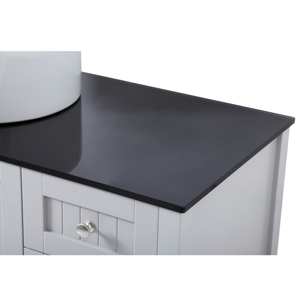 48 Inch Vessel Sink Bathroom Vanity In Gray. Picture 11