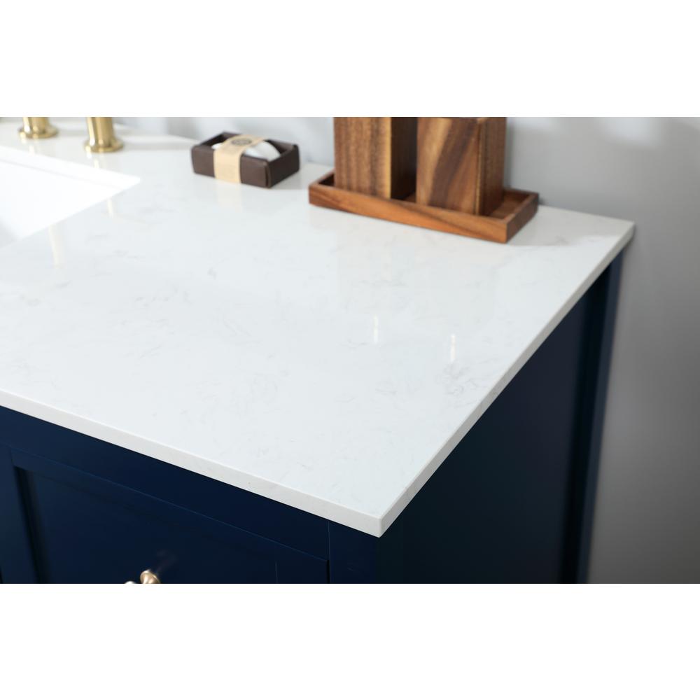 60 inch Single bathroom vanity in blue. Picture 5