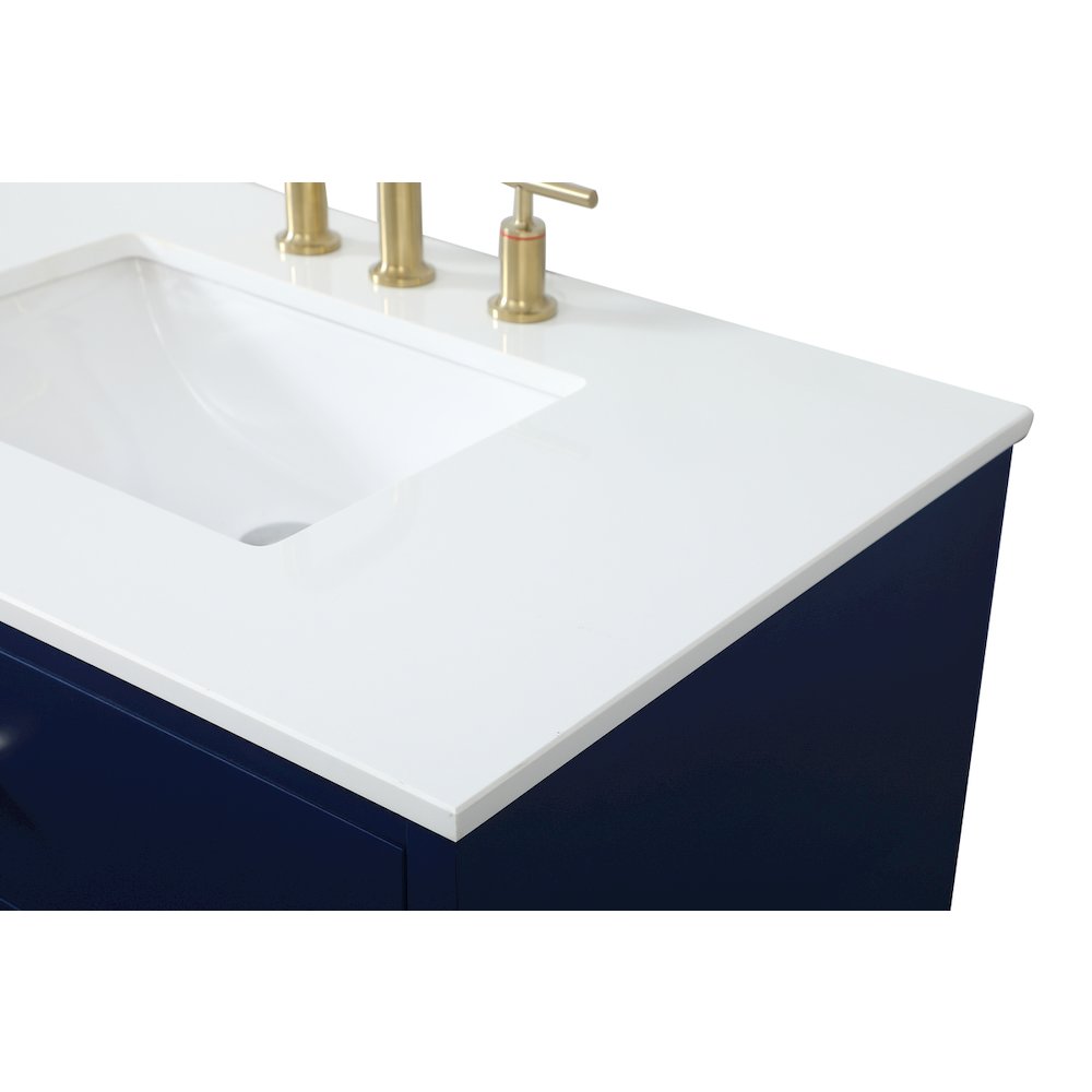 36 Inch Bathroom Vanity In Blue. Picture 12
