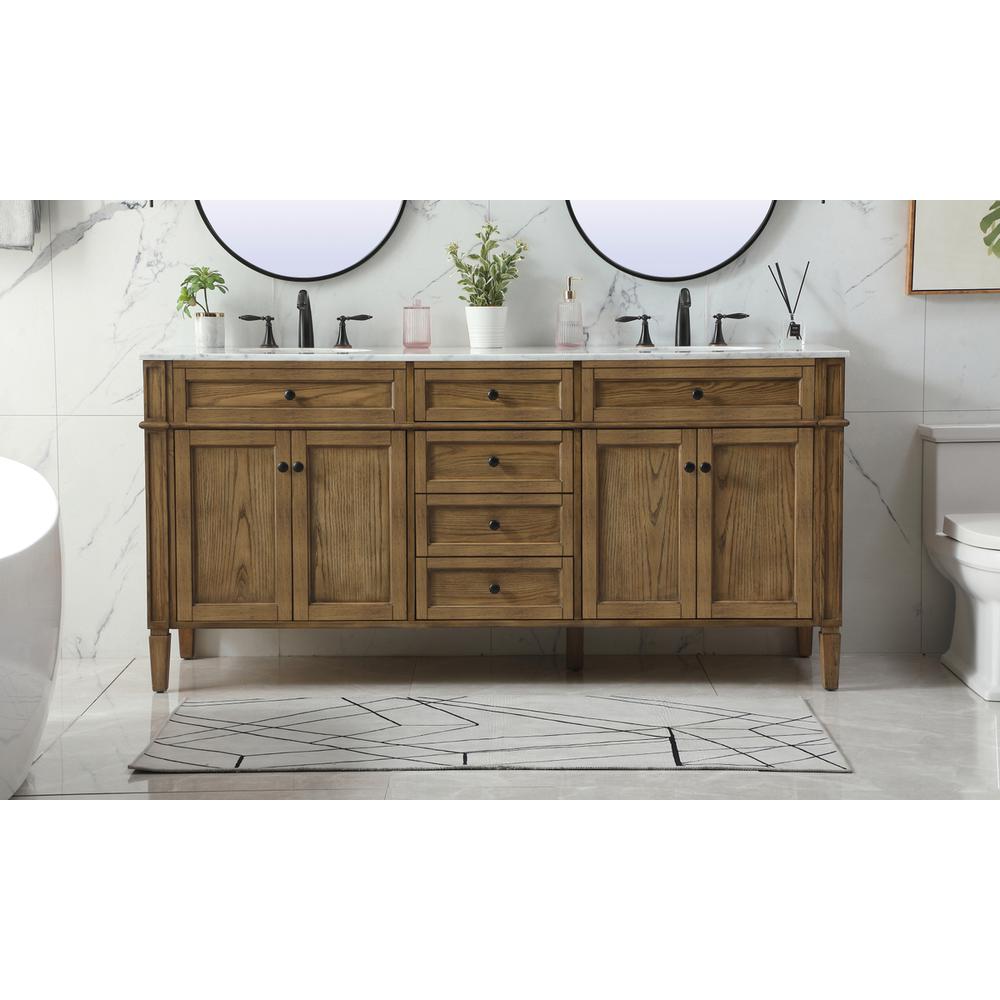 72 inch double bathroom vanity in driftwood. Picture 14
