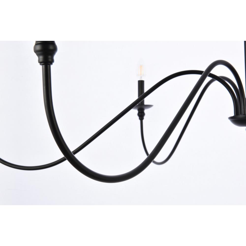 Rohan 48 inch chandelier in matte black. Picture 5