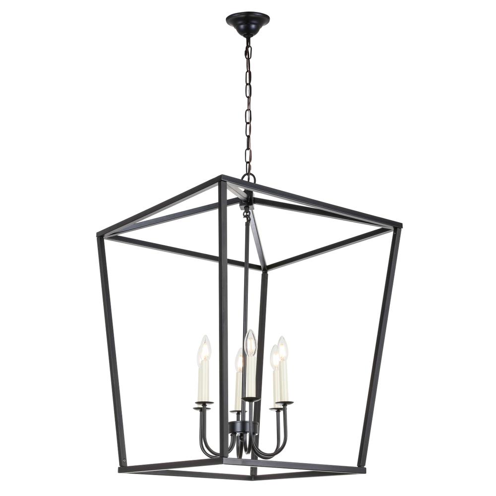 Maddox 6 light Black chandelier. Picture 6