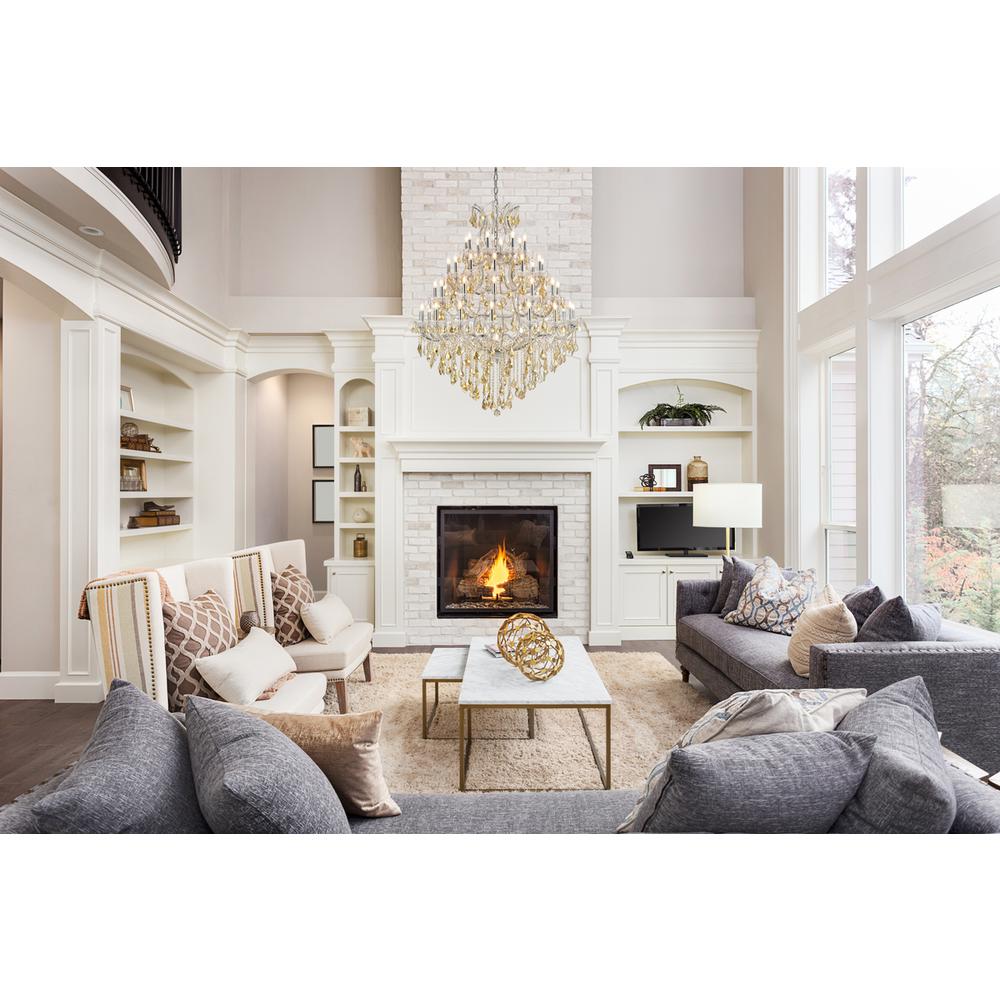 Maria Theresa 49 light Chrome Chandelier Golden Teak (Smoky) Royal Cut Crystal. Picture 8