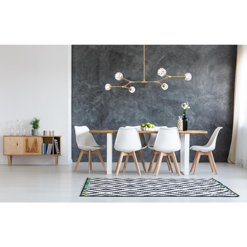 Zayne 6 Light Pendant in Gold. Picture 7
