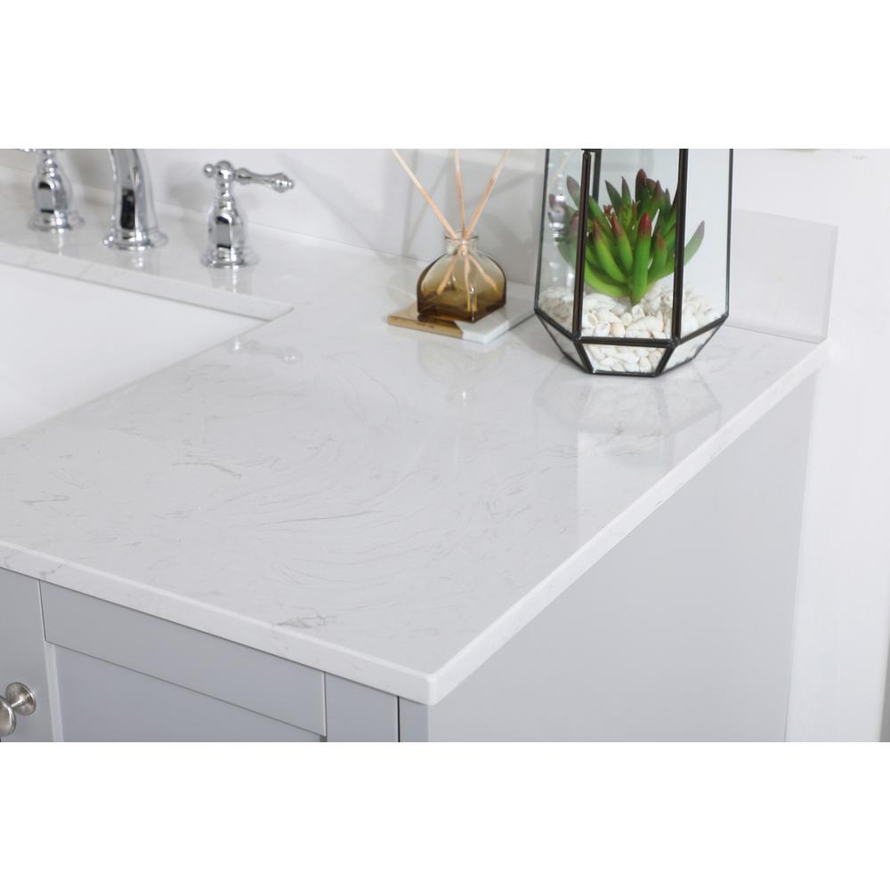 48 inch Single Bathroom Vanity in Grey with Backsplash. Picture 4