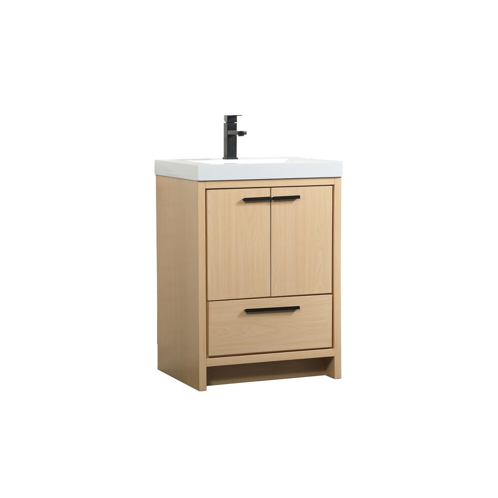 24 inch Single bathroom vanity in Maple. Picture 7
