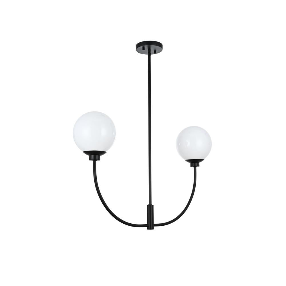 Nyomi 30 inch chandelier in Black. Picture 6