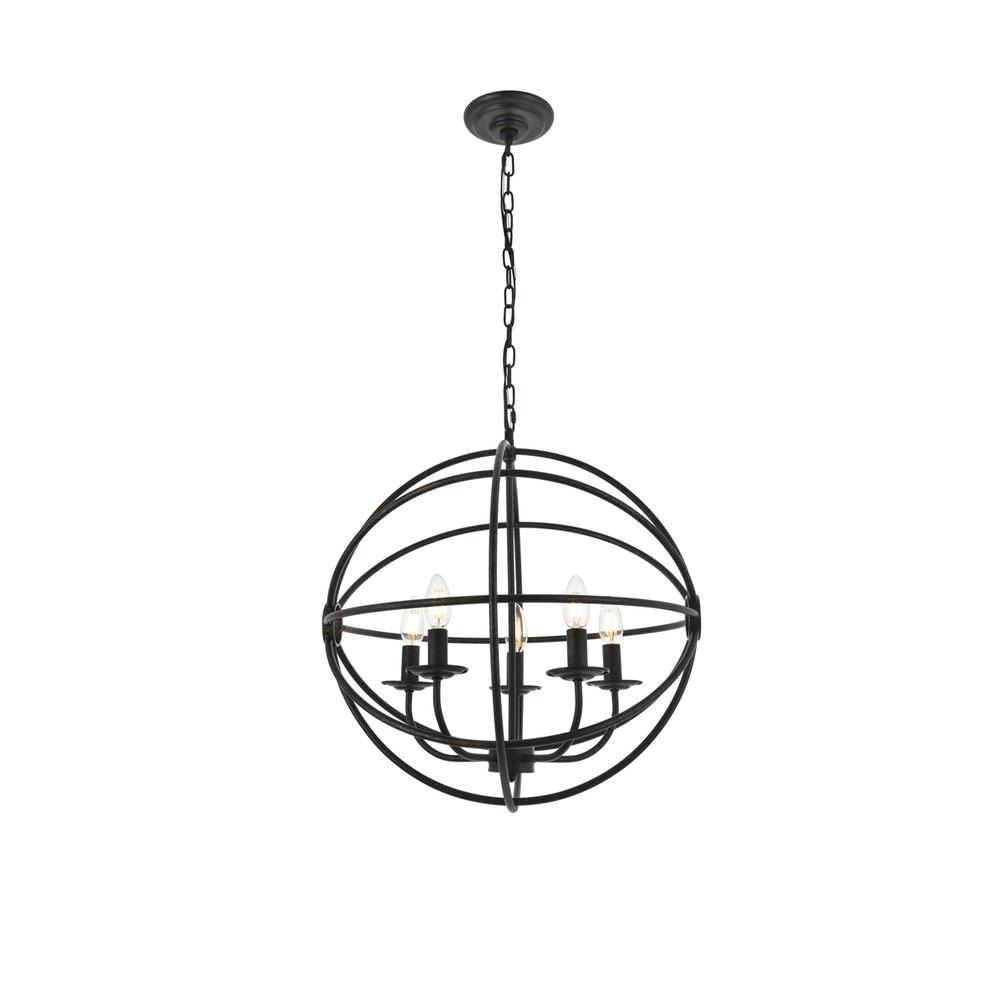 Octavia 5 light dark brown Pendant. Picture 5