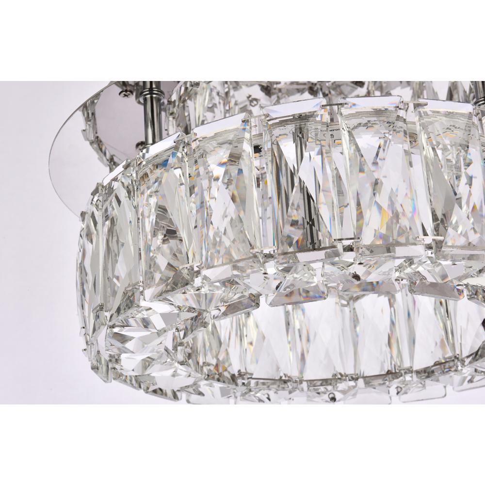 Monroe 12 inch LED Single flush mount in chrome. Picture 5