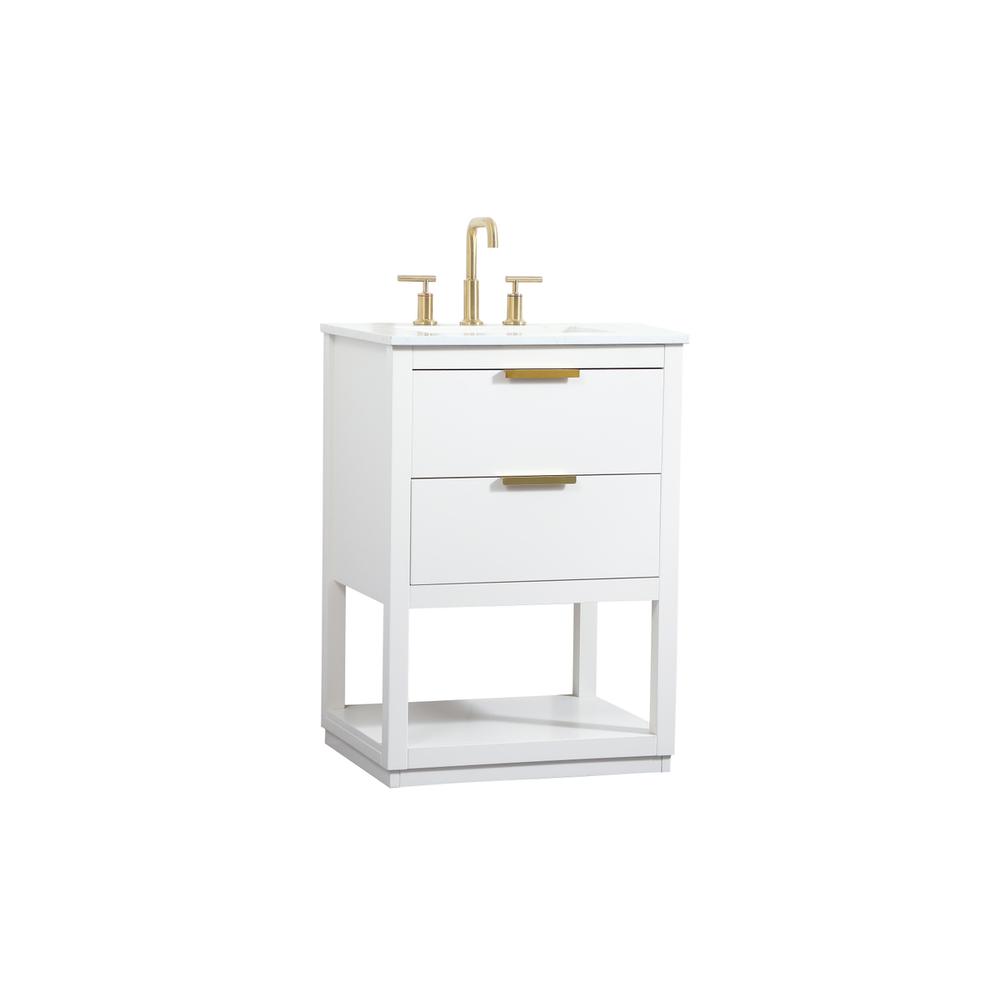 24 inch Single bathroom vanity in white. Picture 7