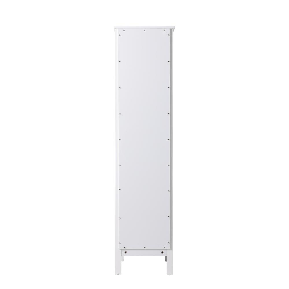 16 Inch Wide Bathroom Linen Storage Freestanding Cabinet In White. Picture 3