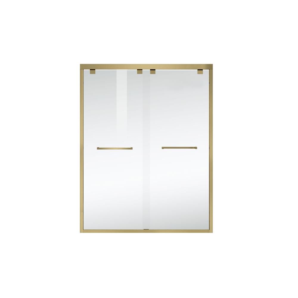 Semi-frameless shower door 60 x 76 Brushed Gold. Picture 10