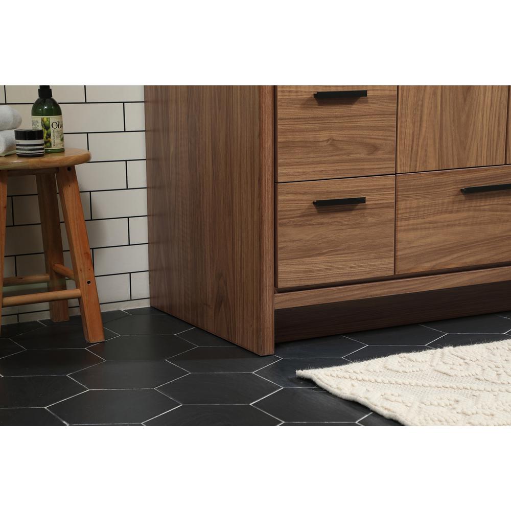 36 inch Single bathroom vanity in walnut brown. Picture 6