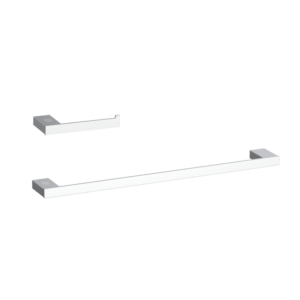 Sofia 2-Piece Bathroom Hardware Set in Chrome. Picture 1