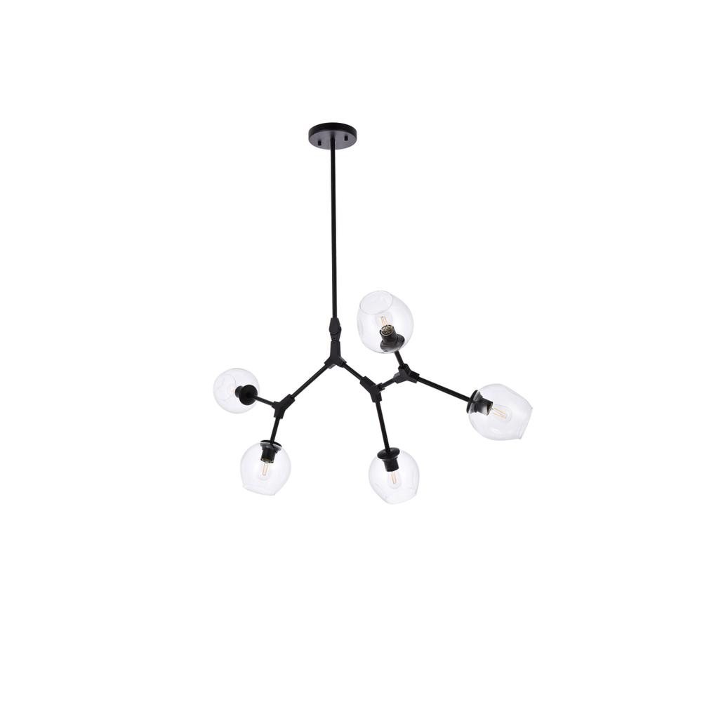 Cavoli 5 lights black chandelier. Picture 6