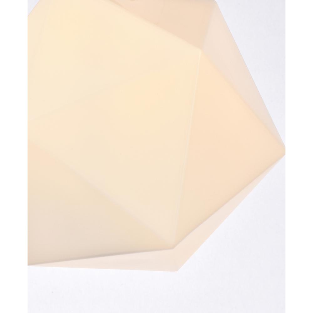 Lawrence 1 light chrome and white glass flush mount. Picture 3