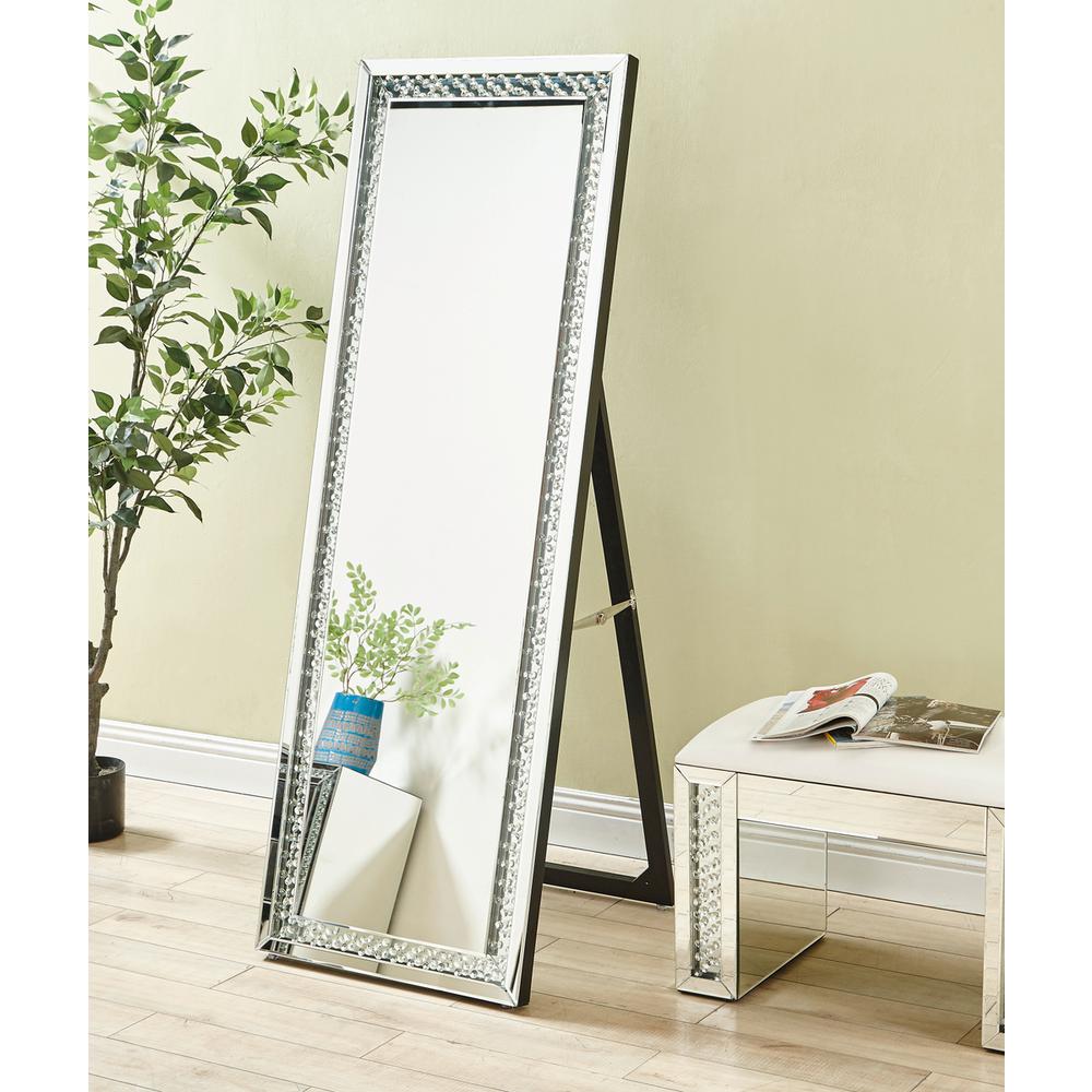 Sparkle 22 in. Contemporary Standing Full length Mirror in Clear. Picture 6