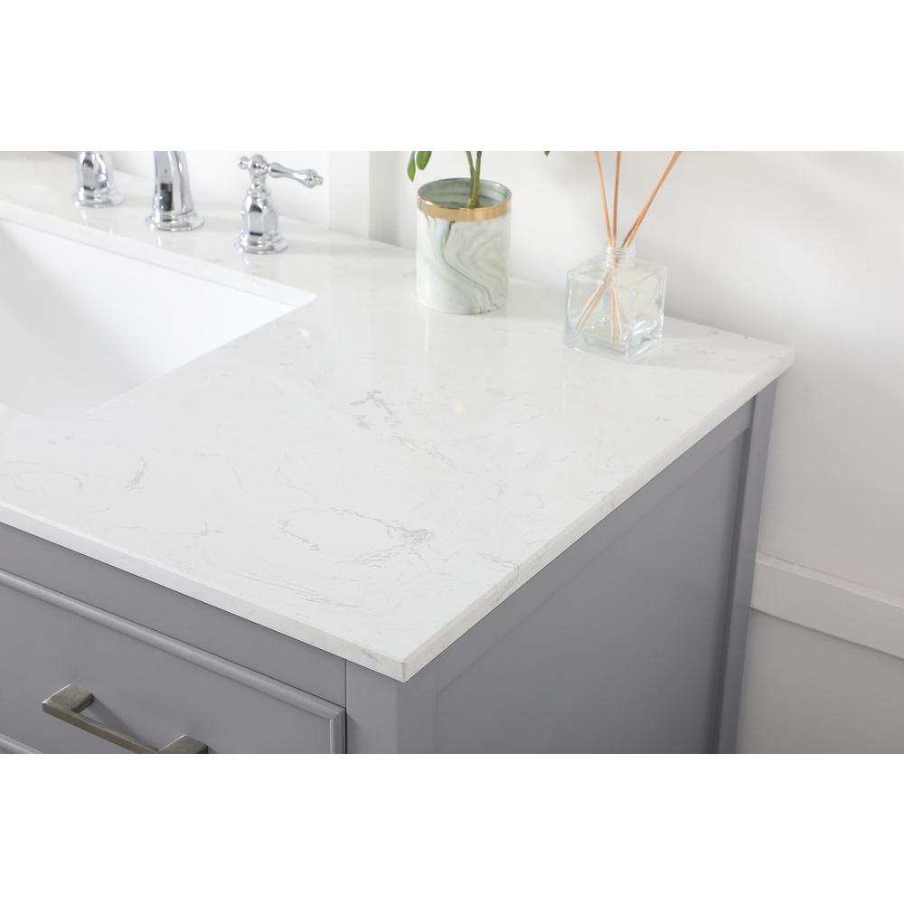 48 inch Single bathroom vanity in gray. Picture 5