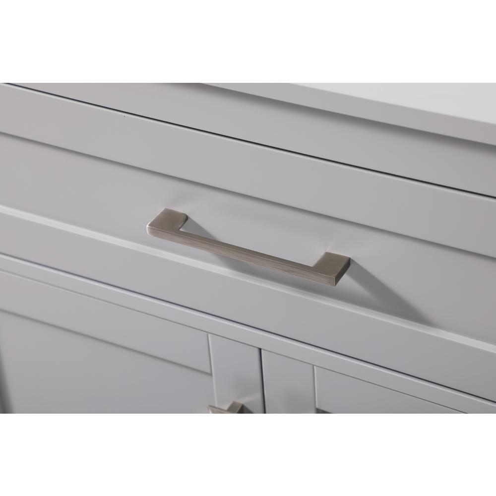30 Inch Wide Bathroom Storage Freestanding Cabinet In Grey. Picture 5
