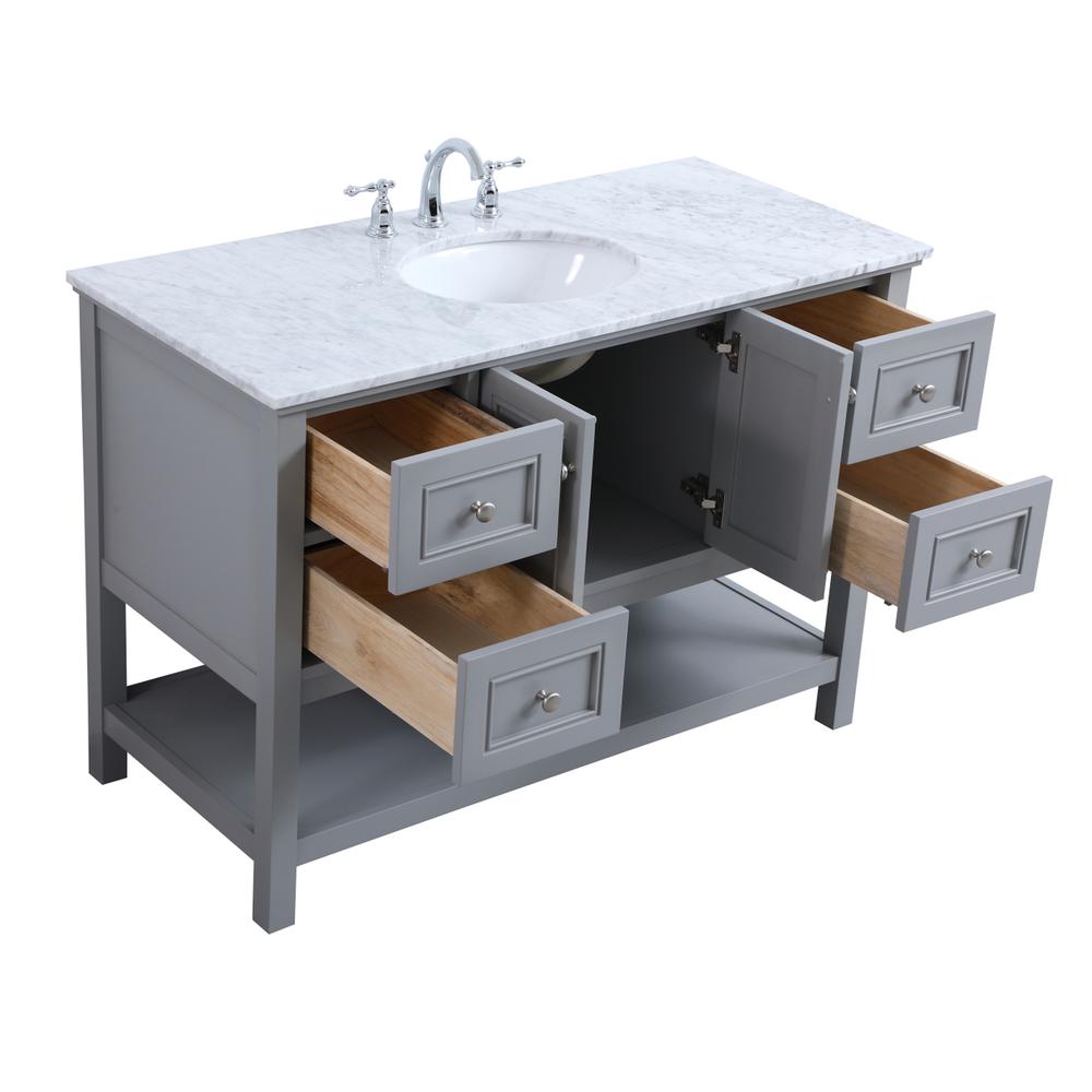 48 in. Single bathroom vanity set in Grey. Picture 13