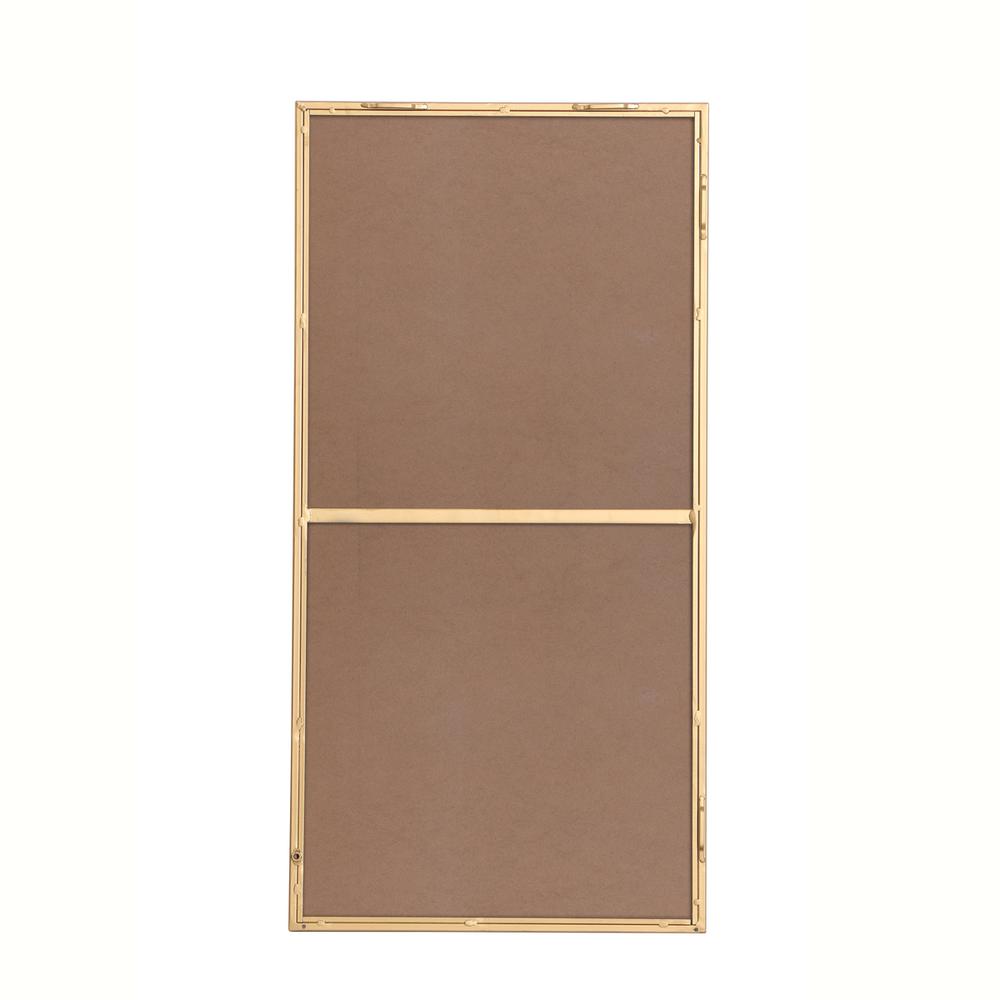 Metal frame rectangle mirror 18 inch in Brass. Picture 11