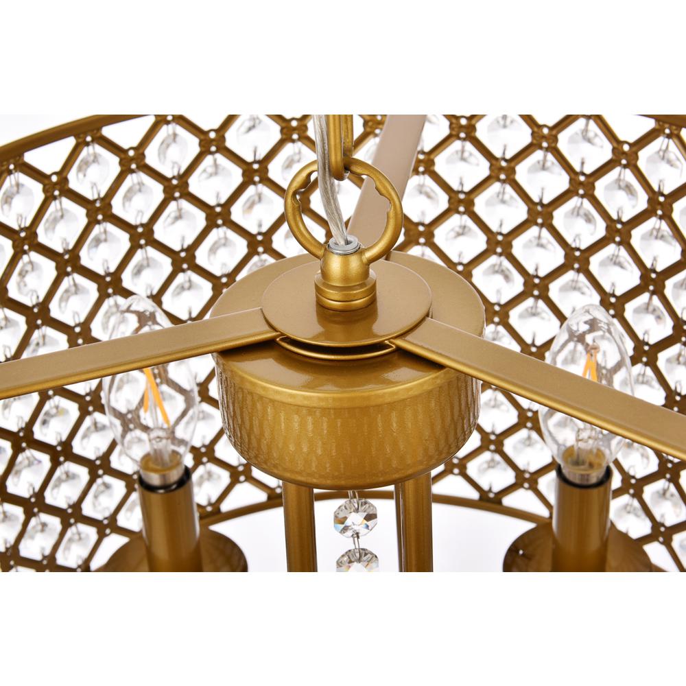 Elise 14 inch pendant in brass. Picture 5